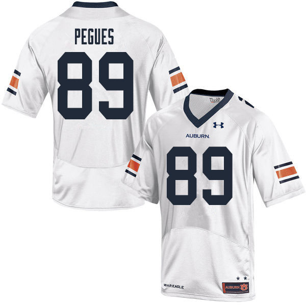 Auburn Tigers Men's J.J. Pegues #89 White Under Armour Stitched College 2020 NCAA Authentic Football Jersey SCC5774EF